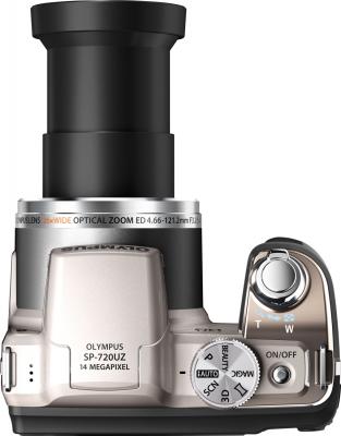 Компактный фотоаппарат Olympus SP-720UZ (Silver) - вид сверху