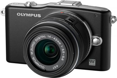 Беззеркальный фотоаппарат Olympus E-PM1 Kit 14-42mm (Black) - общий вид