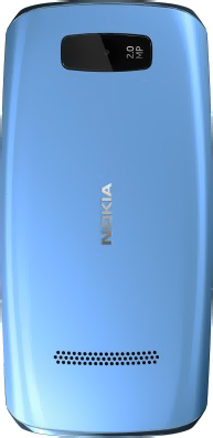 Мобильный телефон Nokia Asha 306 Middle Blue - задняя панель