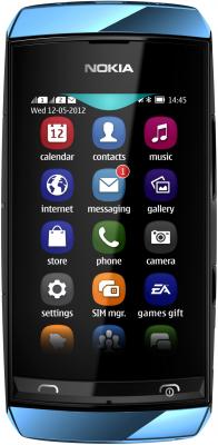 Мобильный телефон Nokia Asha 306 Middle Blue - общий вид