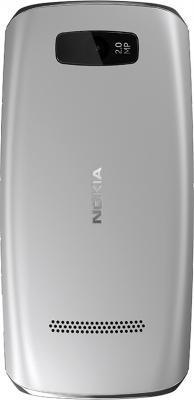 Мобильный телефон Nokia Asha 306 Silver-White - задняя панель
