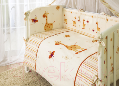 Комплект постельный для малышей Perina Кроха / К4-01.2 (жирафики)