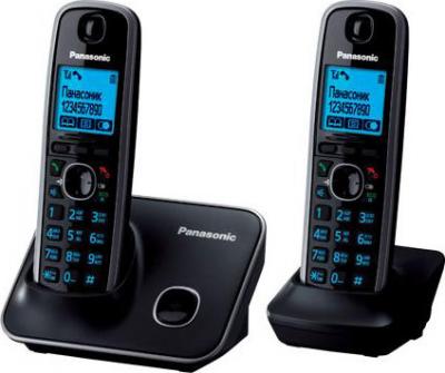 Беспроводной телефон Panasonic KX-TG6612  (Black, KX-TG6612RUB) - вид сбоку