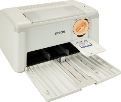 Принтер Epson AcuLaser M1400 - общий вид (открытые лотки)