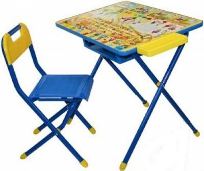 Комплект мебели с детским столом Дэми №2 Веселые гномы (синий) - общий вид