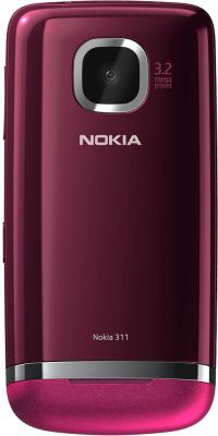 Мобильный телефон Nokia Asha 311 (Rose Red) - задняя панель