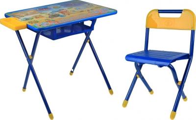 Комплект мебели с детским столом Дэми №3 Львенок и Черепаха (синий) - общий вид