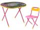 Комплект мебели с детским столом Дэми УЗ-01 Овал: Веселая ферма (розовый) - 