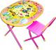 Комплект мебели с детским столом Дэми УЗ-01 Овал: Цирк (розовый) - 