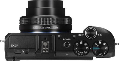 Компактный фотоаппарат Samsung EX2F (EC-EX2FZZBPBRU) (Black) - вид сверху