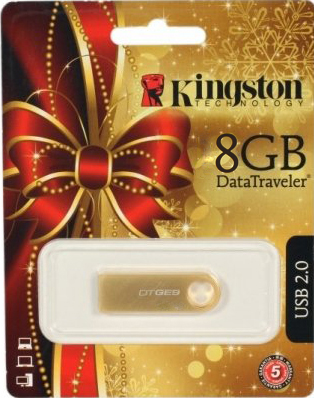 Usb flash накопитель Kingston DataTraveler GE9 8GB DTGE9/8GB (KC-U628G-3T) - подарочная упаковка