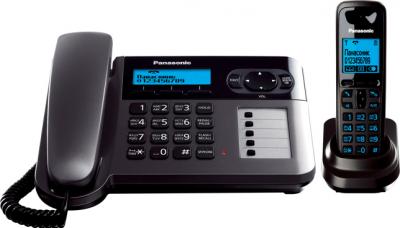 Беспроводной телефон Panasonic KX-TG6451  (титановый) - вид спереди