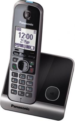 Беспроводной телефон Panasonic KX-TG6711 (черный) - вид сбоку