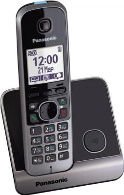 Беспроводной телефон Panasonic KX-TG6711 (черный) - вид сбоку