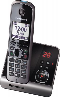 Беспроводной телефон Panasonic KX-TG6721  (черный) - общий вид