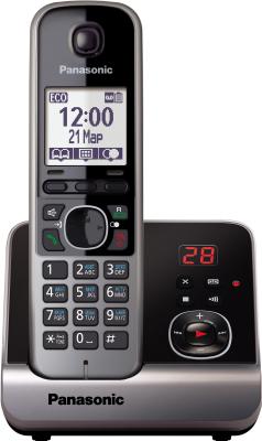 Беспроводной телефон Panasonic KX-TG6721  (черный) - общий вид