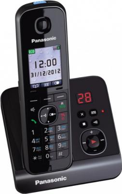 Беспроводной телефон Panasonic KX-TG8161  (черный) - вид сбоку