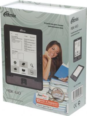 Электронная книга Ritmix RBK-610 (microSD 4Gb) - коробка