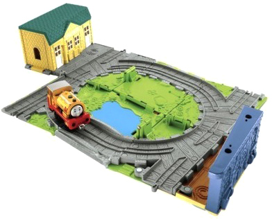 Железная дорога игрушечная Fisher-Price Лакокрасочный завод с Биллом (R9111/W9325) - общий вид