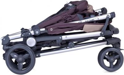 Детская прогулочная коляска Euro-Cart Lira 3 Magenta - в сложенном виде