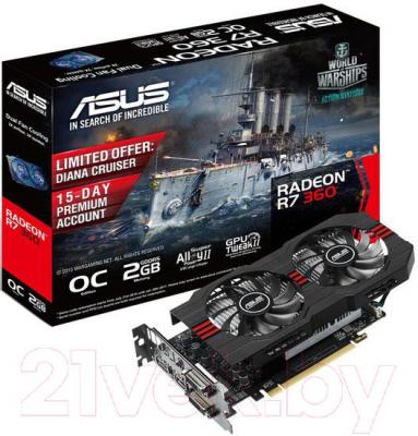 Видеокарта Asus Radeon R7 360 2GB GDDR5 (R7360-OC-2GD5)