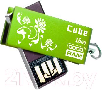 Usb flash накопитель Goodram Cube Spring Edition 16 Гб (PD16GH2GRCUGR9+S)