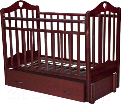 Детская кроватка Антел Каролина-4 (махагон)