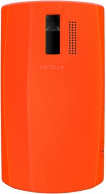 Мобильный телефон Nokia Asha 205 Duos Orange-White - задняя крышка
