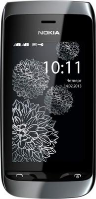 Мобильный телефон Nokia Asha 308 Black Charme - общий вид