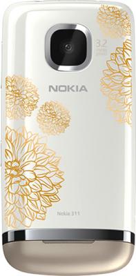 Мобильный телефон Nokia Asha 311 Sand White Сharme - задняя панель