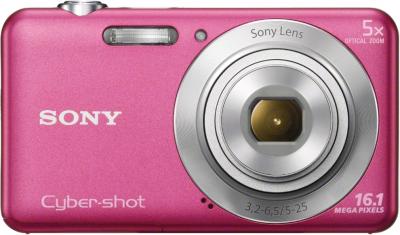 Компактный фотоаппарат Sony Cyber-shot DSC-W710 (Pink) - вид спереди