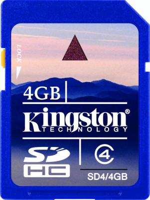 Карта памяти Kingston SDHC 4 Gb Class 4 (SD4/4GB) - общий вид