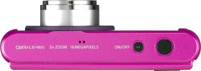 Компактный фотоаппарат Pentax Optio LS465 (Ruby-Pink) - вид сверху