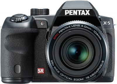 Компактный фотоаппарат Pentax X-5 (Black) - вид спереди