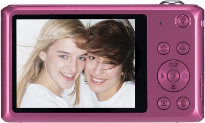 Компактный фотоаппарат Samsung DV150F (EC-DV150FBPPRU) (Pink) - вид сзади
