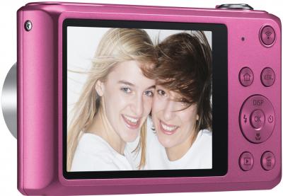 Компактный фотоаппарат Samsung DV150F (EC-DV150FBPPRU) (Pink) - вид сзади