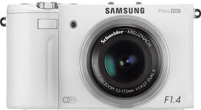 Компактный фотоаппарат Samsung EX2F (EC-EX2FZZBPWRU) (White) - вид спереди