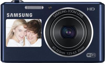 Компактный фотоаппарат Samsung DV150F (EC-DV150FBPBRU) (Black) - вид спереди