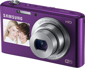Компактный фотоаппарат Samsung DV150F (EC-DV150FBPLRU) (Plum) - общий вид