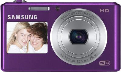 Компактный фотоаппарат Samsung DV150F (EC-DV150FBPLRU) (Plum) - вид спереди