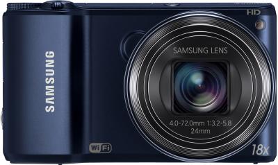 Компактный фотоаппарат Samsung WB200F (EC-WB200FBPBRU) (Black Cobalt) - вид спереди