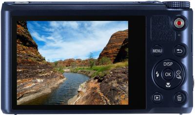 Компактный фотоаппарат Samsung WB200F (EC-WB200FBPBRU) (Black Cobalt) - вид сзади