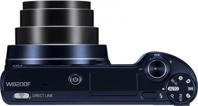 Компактный фотоаппарат Samsung WB200F (EC-WB200FBPBRU) (Black Cobalt) - вид сверху