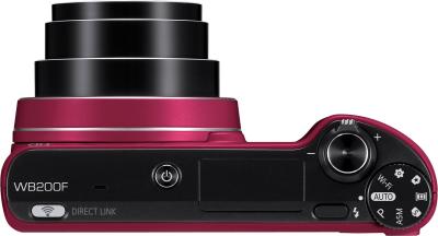 Компактный фотоаппарат Samsung WB200F (EC-WB200FBPRRU) (Red) - вид сверху