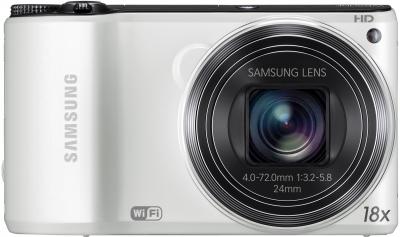 Компактный фотоаппарат Samsung WB200F (EC-WB200FBPWRU) (White) - вид спереди