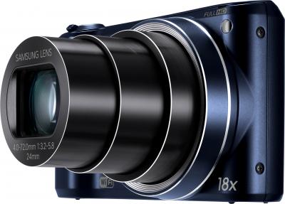 Компактный фотоаппарат Samsung WB250F (EC-WB250FBPBRU) (Black Cobalt ) - объектив в положении "теле"