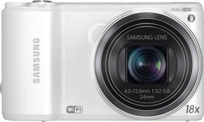 Компактный фотоаппарат Samsung WB250F (EC-WB250FBPWRU) White - вид спереди