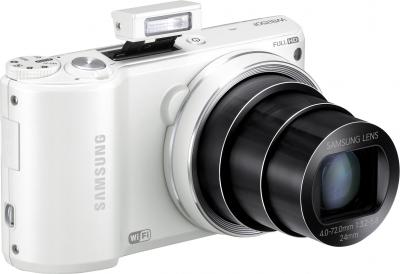 Компактный фотоаппарат Samsung WB250F (EC-WB250FBPWRU) White - вспышка