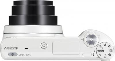 Компактный фотоаппарат Samsung WB250F (EC-WB250FBPWRU) White - вид сверху