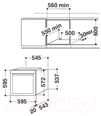 Электрический духовой шкаф Whirlpool AKZ 6220/WH